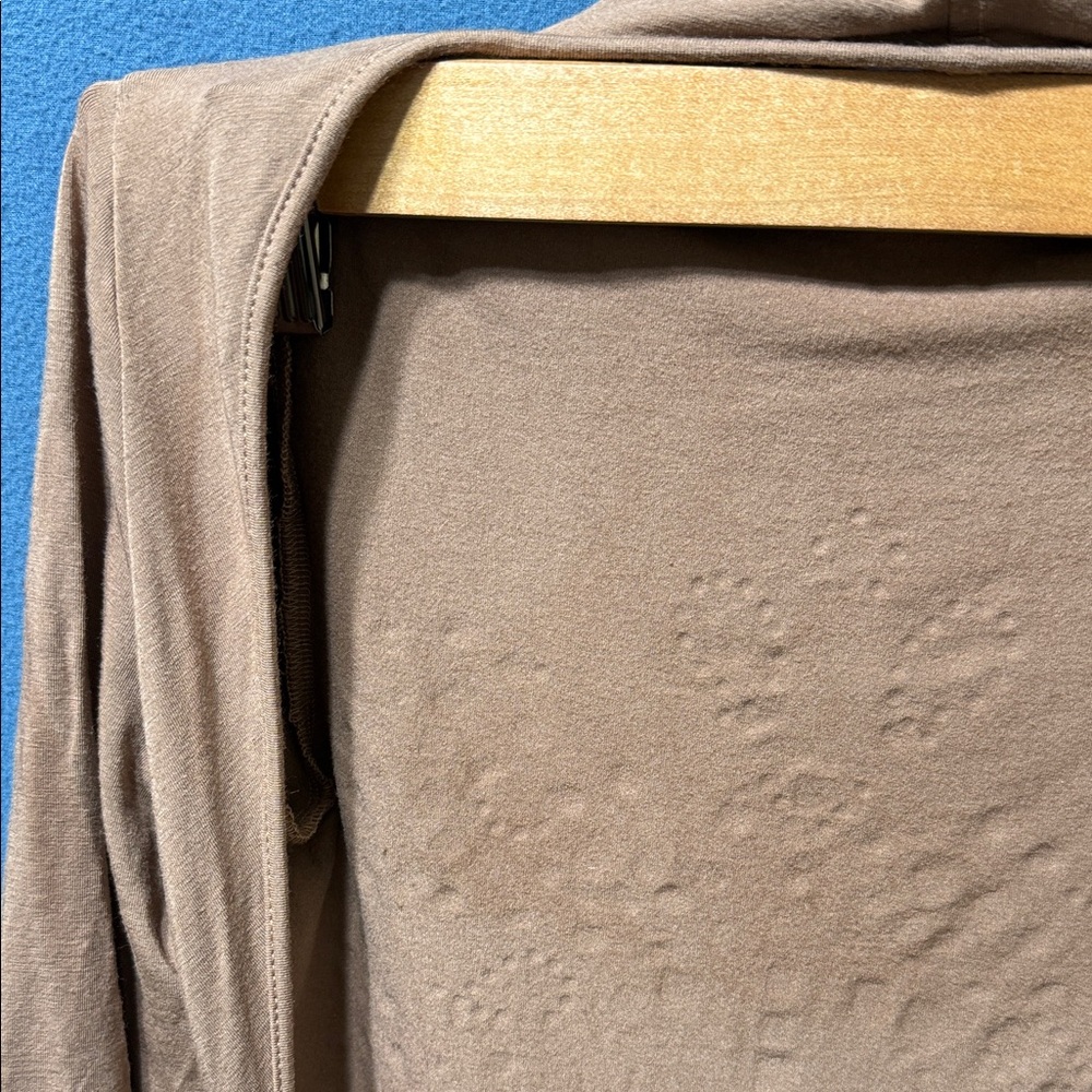 Patrizia Pepe Open Back Long-Sleeve Turtleneck Top in Brow withEmbellished Front - Picture 9 of 16